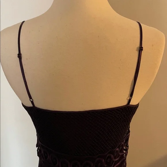 Guess Elegant Purple Midi Dress with Fringe - Picture 10 of 16